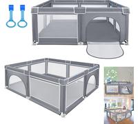 LZQ Parc bébé Barrière de sécurité 180x150cm Centre d'activités Barrière de sécurité pour enfant avec base antidérapante