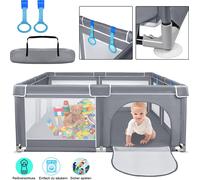 LZQ Parc bébé Barrière de sécurité 200x180cm Centre d'activités Barrière de sécurité pour enfants à quatre pattes avec base antidérapante