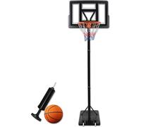 LZQ Poteau de basket-ball Set de paniers de basket-ball avec roulettes Outdoor & Indoor Portable Système de paniers Réglable en hauteur de 230 à 305 cm Systèmes de paniers pour enfants et adultes
