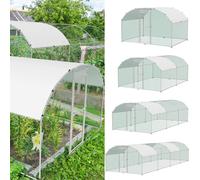 LZQ Poulailler professionnel 3x8m - Enclos extérieur en métal avec cadre en acier galvanisé & toit en PE , arche poulailler pour volailles/petits animaux