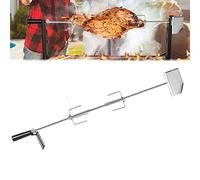 LZQ Set de brochettes pour barbecue avec moteur de 107 cm - En acier inoxydable 304 - 220 V - 240 V - Avec 2 aiguilles à viande universelles