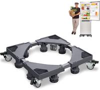 LZQ Socle réglable pour machine à laver Socle pour machine à laver 8 pieds avec 4 roues pour sèche-linge, machine à laver et réfrigérateur