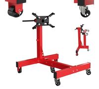 LZQ Support de moteur 680 kg - Cric de transmission pliable - Support de moteur rotatif à 360° - Tête de montage verrouillable à 60 ° - Support de montage du moteur avec 4 roulettes - Support de