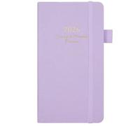 LZQHQYVF Planificateur de poche 2026 de janvier 2026 à décembre 2026, hebdomadaire et mensuel, 9,8 x 18,8 cm, couverture en cuir synthétique, planificateur de poche, avec boucle pour stylo, fermeture
