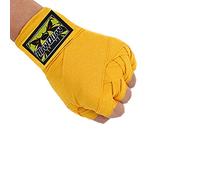 LZQpearl Bandes De Boxe Avancées, Bandages De Boxe, Gants Intérieurs avec Fermeture Extra Large, pour Sports De Combat, Boxe, MMA Et Cross Fitness, Hommes Et Femmes (Yellow,5m)