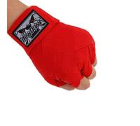 LZQpearl Bandes De Boxe Avancées, Bandages De Boxe, Gants Intérieurs avec Fermeture Extra Large, pour Sports De Combat, Boxe, MMA Et Cross Fitness, Hommes Et Femmes (Red,5m)