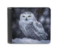 LZQPOEAS Arctic Owl Portefeuille extra fin à deux volets avec plusieurs emplacements pour cartes pour homme Portefeuille en cuir pour voyage