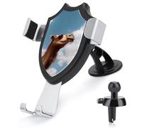 LZQPOEAS Camel Looking Up at The Sky Support de téléphone portable universel pour tableau de bord pare-brise grille d'aération rotatif réglable compatible avec tous les smartphones de 4 à 6 pouces