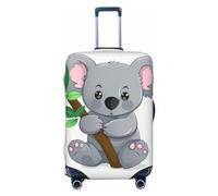 LZQPOEAS Housse de bagage anti-poussière et anti-rayures - Housse de protection élastique lavable pour valise koala feuille verte - Housse de bagage tendance pour bagages de 45,7 à 81,3 cm, Noir , S