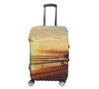 LZQPOEAS Housse de bagage de voyage, housse de protection pour valise, housse de protection pour bagages de plage motif coucher de soleil, housse de bagage lavable, housse de bagage élastique