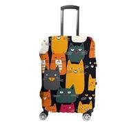 LZQPOEAS Housse de protection pour valise de voyage, housse de protection pour valise, animal chat, housse de bagage lavable, housse de bagage élastique anti-rayures pour adulte personnalisée, Chat