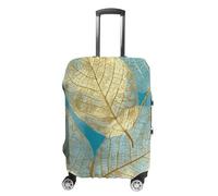 LZQPOEAS Housse de protection pour valise de voyage, housse de protection pour valise, motif feuille, housse de bagage lavable, élastique, anti-rayures, housse de protection pour valise personnalisée