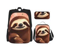 LZQPOEAS Lot de 3 sacs à dos avec sac à dos « You Are Awesome Sloth » pour ordinateur portable, sac à déjeuner, trousse à crayons pour homme et femme, noir, taille unique, sacs à dos de voyage, Noir ,