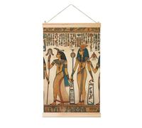 LZQPOEAS Poster « Women in Antique Egypt » - Poster à suspendre - Bannière murale à suspendre avec cadres en bois - Art mural prêt à accrocher pour décoration d'intérieur - 91,4 x 61 cm