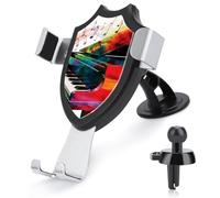 LZQPOEAS Support de téléphone universel coloré pour clavier de piano musical pour tableau de bord, pare-brise, grille d'aération, support rotatif réglable, compatible avec tous les smartphones de 4 à