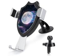 LZQPOEAS Support de téléphone universel holographique pour voiture - Pierre de lune - Pour tableau de bord et pare-brise - Support rotatif et réglable - Compatible avec tous les smartphones de 4 à 6