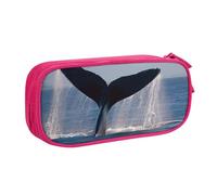 LZQPOEAS Trousse à stylos de grande capacité pour homme et femme - Pochette à stylos avec fermeture éclair - Queue de baleine - Trousse de maquillage portable - Jolie pochette pour pièces de monnaie -
