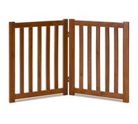 LZRS Barrière autoportante réglable à 2 Panneaux en Bois Massif Naturel Robuste et Pliable pour Animaux de Compagnie avec Design élégant pour Petits Chiens et espaces étroits, chêne