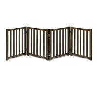 LZRS Barrière Pliable autoportante en Bois, avec 4 Panneaux, 61 cm de Haut, très Large, pour Portes, escaliers, couloirs, Grands espaces et Parc pour Chiots d'intérieur à franchir
