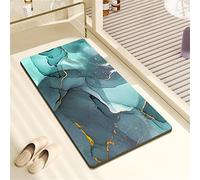 LZRYYBZ Tapis de Bain en Pierre de diatomite antidérapant Anti moisissure sèche Rapide à diatomées en Fil d’Or marbre en Pierre Tapis de Bain Absorbant en Caoutchouc Tapis de Bain 40x60cm