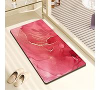 LZRYYBZ Tapis de Bain en Pierre de diatomite antidérapant Anti moisissure sèche Rapide à diatomées en Fil d’Or marbre en Pierre Tapis de Bain Absorbant en Caoutchouc Tapis de Bain 40x60cm