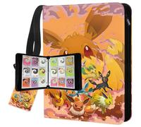 LZSIG Classeur de cartes à 9 poches - Peut contenir 1008 cartes avec 56 pochettes amovibles, fermeture éclair à 3 anneaux compatible avec JCC, MTG et cartes de jeu, album de collection de cartes à