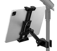 LZSIG Support de tablette pour pied de micro, support réglable pour iPad avec pince pour partitions de musique, clip pour smartphone pour tous les écrans de 4,7 à 13,5 pouces