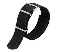LZTDSBX Bracelet de Montre, Bracelet de Montre Militaire NATO en Nylon Haute densité for Homme, 20/22 mm, for analogique Classique et à Quartz(Black,22mm)