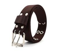 LZTDSBX Ceintures, Ceinture en Nylon for Hommes/Femmes, Conception de Trou de Ceinture à Double œillet, Boucle, Ceinture, Ceinture en Jean, Largeur 3,2 cm(Coffee,110)