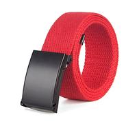 LZTDSBX Ceintures, Ceinture Tactique de l'armée for Hommes, 3,8 cm de Large, Ceinture en Toile for Sports de Plein air, Ceinture en Toile(Red,90)