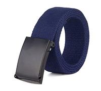 LZTDSBX Ceintures, Ceinture Tactique de l'armée for Hommes, 3,8 cm de Large, Ceinture en Toile for Sports de Plein air, Ceinture en Toile(Dark Blue,100)
