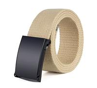 LZTDSBX Ceintures, Ceinture Tactique de l'armée for Hommes, 3,8 cm de Large, Ceinture en Toile for Sports de Plein air, Ceinture en Toile(Khaki,115)