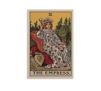 LZTEN Impression sur toile représentant l'impératrice - Carte de tarot - Astrologie - Décoration murale - Sans cadre - 30,5 x 45,7 cm