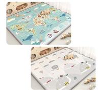 LZTET Tapis De Jeu pour BéBé,Souple ImperméAble Et RéVersible,Pliable éPais,Facile à Nettoyer,IdéAl Chambre d'enfant Ou Salle Jeux(180 * 150 * 2cm,B)
