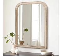 Lzuso Grand Miroir Mural Naturel à Suspendre Style Rustique - Cadre en Bois Rustique - Miroir décoratif pour Chambre à Coucher, Salle de Bain, Salon, entrée - Miroir rectangulaire