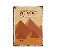 LZWDO Affiche de voyage vintage en métal représentant les pyramides de Gizeh en Égypte, 30 x 40 cm