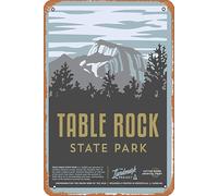 LZWDO Plaque en étain humoristique vintage Table Rock State Park Travel Tin Signs Vintage Retro Bar Club Cave Home Kitchen Wall Decor Rustic Sign 30 * 40cm