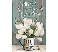 LZWDO Plaque en étain vintage « Whisper Words of Wisdom » pour décoration de maison, jardin, restaurant, café, bureau, boutique, bar, club, 20 x 30 cm