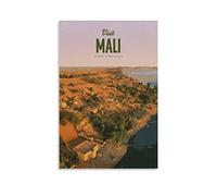LZWDO Plaque en métal « Mali Sunset », décoration rétro, art, maison, cuisine, bar, café, club, grotte, décoration murale, voyage vintage, 20 x 30 cm