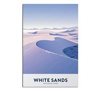LZWDO Plaque en métal Parc national de White Sands, Nouveau-Mexique, décoration rétro, art, maison, cuisine, bar, café, club, grotte, décoration murale, panneau de voyage vintage, 30 x 40 cm