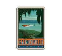 LZWDO Plaque en métal vintage College Towns Gainesville Florida Travel Tin Signs Vintage Funny Bar Club Cave Home Kitchen Wall Decor Rustic Art Sign 30 * 40cm