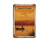 LZWDO Plaque métallique vintage « Bienvenue dans mon havre de paix » - Décoration murale vintage pour bar, club, cave, maison ou cuisine - Cadeau humoristique - 30 x 40 cm