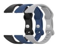Lzwldan Lot de 3 bracelets de montre fins en silicone souple à libération rapide pour homme et femme 18 mm, 19 mm, 20 mm, 22 mm