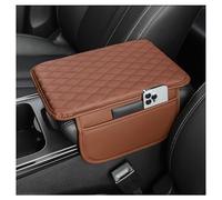 LZWLZW Accoudoir Couverture pour Fiat Abarth 500C Convertible 595 Pista 750 Grand Siena, Console Central Housse Cuir Protection Imperméable Cuir Housse d'accoudoir Accessoire,Brown