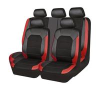 LZWLZW Housses de Siège de Voiture pour Kia Stonic Stinger Optima Carens K2 Shuma Carnival Vq Sportage Housse Siege, Protecteur Siège Cuir Imperméable Couverture Couvre de Sieges Auto,Red