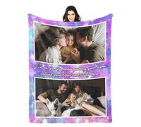 LZXSXZ Couverture Personnalise, Couverture personnalisée avec Mots Collage dimages, Cadeau pour la fête des mères,Cadeau pour Couverture Personnalisée pour Père,Enfants, Chiens, Amis ou Amoureux