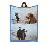 LZXSXZ Couverture Personnalise, Couverture personnalisée avec Mots Collage dimages, Cadeau pour la fête des mères,Cadeau pour Couverture Personnalisée pour Père,Enfants, Chiens, Amis ou Amoureux