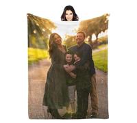 LZXSXZ Couverture personnalisée avec Mots Collage dimages, Plaid Personnalisé Photo Couverture, pour les couples damis, animaux de la famille, cadeaux personnalisés