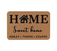 LZXSXZ Paillasson Personnalisé - Paillasson Personnalisable Lavable & Antidérapant - Tapis de Bienvenue personnalisé Idéal pour Entrée et Patio avec Support Antidérapant