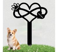 LZXSXZ Pierre tombale personnalisée pour Animaux de Compagnie - Croix funéraire Design pour Animaux avec Gravure - Décoration funéraire pour Chien ou Chat - Nom, Date